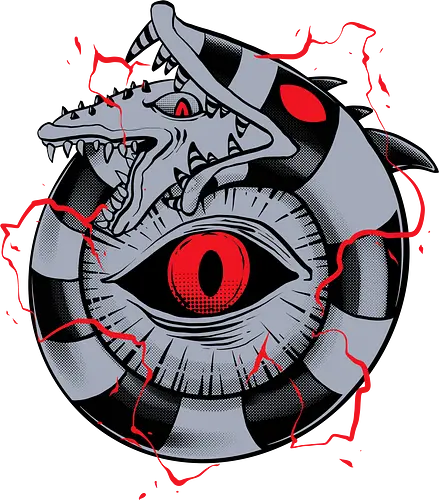 hell ouroboros - Demon, ouroboros, creature, alleyeseeing, snakes, serpent, redeyes, timburton, illuminati - Standard T-Shirt