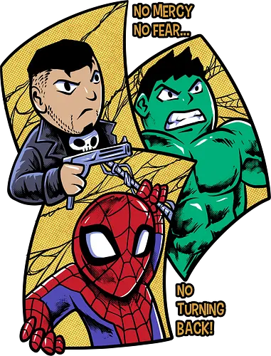 no turning back - Superhero, Superhero, Superhero, superhero, antihero, cool, chibi, cartoon - Standard T-Shirt