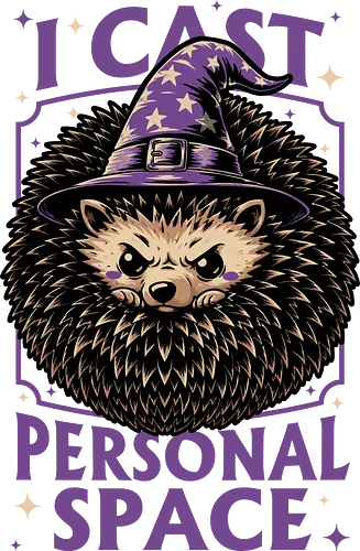 Hedgehog Wizard Magic - Rpg, Hedgehog, Personal Space, Dungeons, Pet, Animal, Fantasy, Adventure, Cool, Funny, Fun, Awesome, Nerd, Geek, Tabletop Game, Tabletop, Tabletop Rpg, Tabletop Gaming, Role-playing Game, Roleplay, Dungeon, Dungeon Master, Sorcery, Sorcerer, Wizard, Ritual, Magic, Magical, Magical Creatures, Magic, Magician, Black Magic - Standard T-Shirt