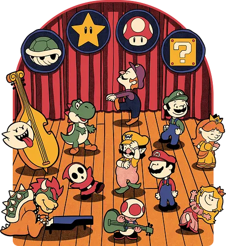 Plumber Game Dance - Mushroom, Turtle, Kingdom, Music, Dance, Dinosaur, Plumber, Video Games, Video Game, Classic Video Game, Tv Show, Mashup, Adventure, Fantasy, Meme, Memes, Internet, Ghost, Magic, Magical - Standard T-Shirt