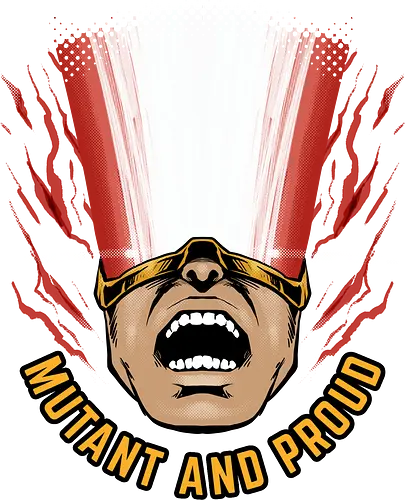 overpower mutant - Superhero, cyclops, superhero, mutant, cool, parody, pantone, colour, antihero, simple - Standard T-Shirt