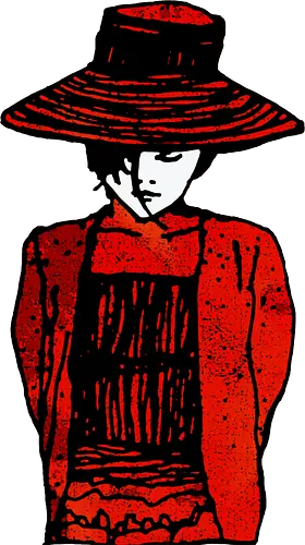 The silent Anna - girl with a hat, maedchen mit hut, streetwear graphic, artsy shirt, linocut art, Holzschnitt, handmade aesthetic, urban wear, illustration, graphic tee, artistic tee, indie ästhetik, boho vibe, strohhut, geheimnisvoll, mysterious portrait, artsy clothing - Standard T-Shirt