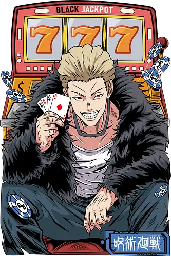 Hakari JJK Jackpot Energy - Hakari Kinji, Jujutsu, casino vibes, dark anime, otaku gift, anime fan, bold graphic, shonen - Standard T-Shirt
