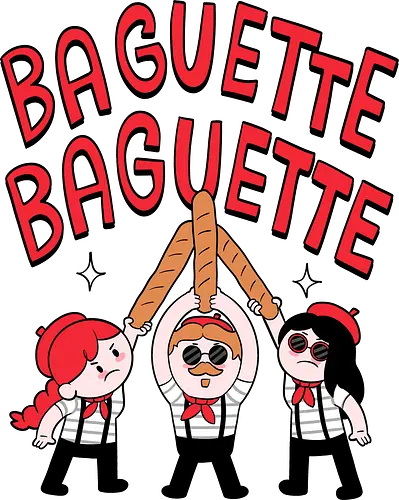 Baguette Baguette - lune, baguette, french, clair obscur, mealle, gustave - Standard T-Shirt