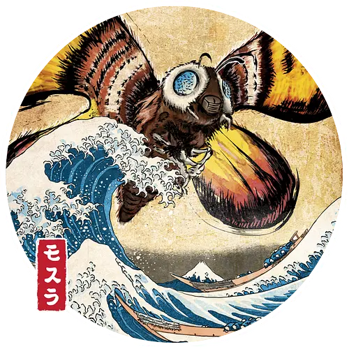 The Great Giant Moth off Kanagawa - Standard T-Shirt