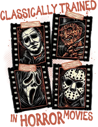 Classically Trained in Horror Movies - Horror, horror movies, classic horror, classic, villain, Halloween - Standard T-Shirt