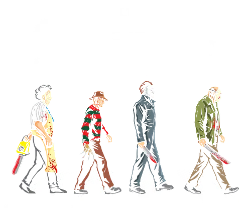 The Slashers - horror, halloween, movie, slasher, mashup, parody, film - Standard T-Shirt