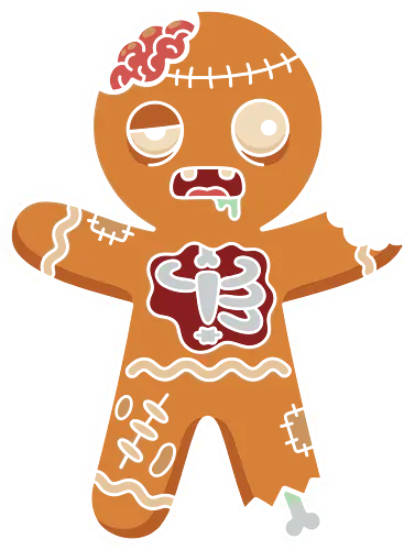 The Ginger-Dead Man: Zombie Cookie - zombie gingerbread man, gingerdead man shirt, creepy cute cookie apparel, halloween christmas mashup, spooky holiday graphic tee, dark humor streetwear, funny zombie clothing, anti christmas merch, alternative holiday fashion, undead dessert design - Standard T-Shirt