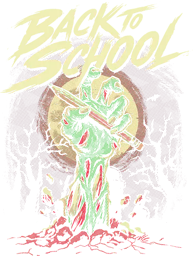 Back to School - back to school, 1st grade, 2nd grade, education, first day of school, halloween, horror, kindergarten, monster, pre k, school, spooky, teacher, teaching, zombie - Standard T-Shirt