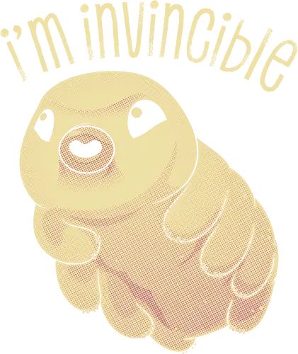 I'm Invincible - tardigrade, biology, chemist, chemistry, microbiology, paleontology, physics, prehistoric, retro, science, scientist, tardis, trilobite, water bear, weird animals - Standard T-Shirt