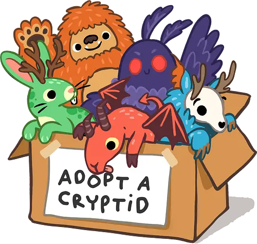 Adopt a Cryptid - adopt a pet, bigfoot, creature, cryptozoology, horror, humor, monster, mothman, myth, mythology, rescue, sasquatch, spooky, cryptid, adopt - Standard T-Shirt