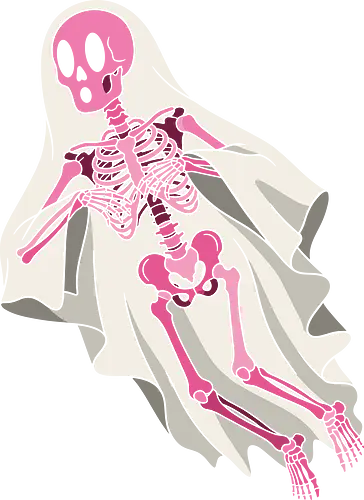 The Pink Skeleton Ghost - pastel goth shirt, pink skeleton graphic tee, creepy cute halloween apparel, kawaii ghost clothing, spooky aesthetic streetwear, bedsheet ghost design, alternative halloween fashion, funny skeleton merch, pastel halloween tee, quirky spooky shirt - Standard T-Shirt