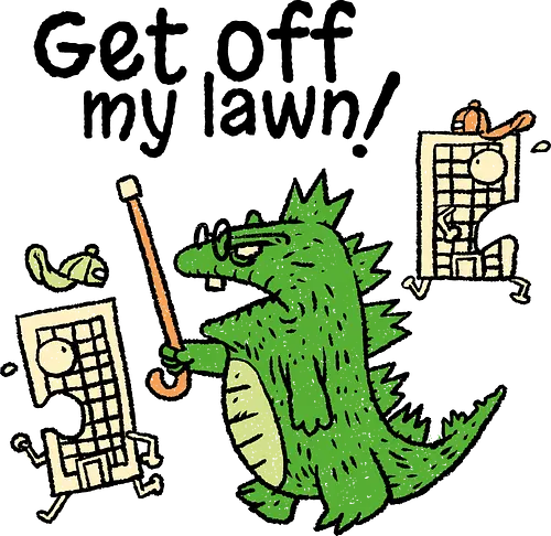 Grumpzilla - Kaiju, Old people, Grumpy - Standard T-Shirt