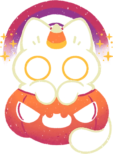Halloween Caticorn - caticorn, halloween, cute black cat, kawaii black cat, halloween pumpkin, candy corn, rainbow, catcorn, unicorn, creepy cute, spooky cute, purple, dark, magical, xmorfina - Standard T-Shirt