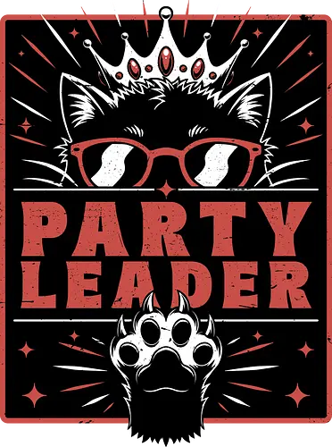 Dungeon Crawler Cat Leader - Post Apocalyptic, Apocalyptic Cats, Postapocalypse, Post-apocalypse, Poster, Books, Book, Crawler, Dungeon Crawler, Party, Crew, Gang, Team, Leadership, Leader, Crown, Nerd, Geek, Fantasy, Adventure, Rpg, Litrpg, Book, Books, Bookworm, Science Fantasy, Science Fiction, Scifi, Cat, Pet, Donut, Funny, Post-apocalyptic, Apocalypse - Standard T-Shirt