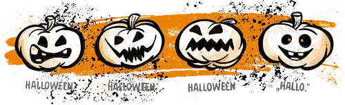 Hallo-ween - Oktober, Halloween, Herbst, Samhain, Kürbis, O'Lantern - Standard T-Shirt