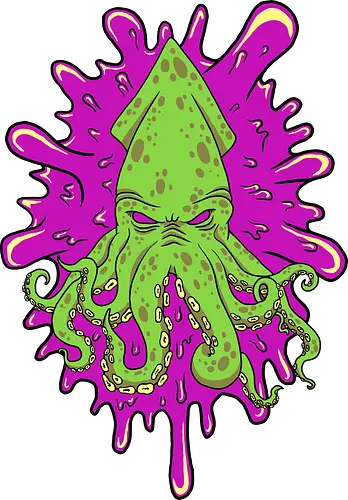 Kosmisches Tentakelwesen in Lebendigen Farben - alternative Kunst, uraltes Monster, Farbexplosion, legendäres Wesen, Horror-Illustration, Pop-Art, abgrundtiefe Kreatur, Tentakelwesen, kosmisches Monster, lebendige Farben, psychedelische Kunst, mythologisches Wesen, farbenfrohe Illustration, Neon-Tinte, Cthulhu, H.P. Lovecraft, Horror, Meereskreatur - Standard T-Shirt