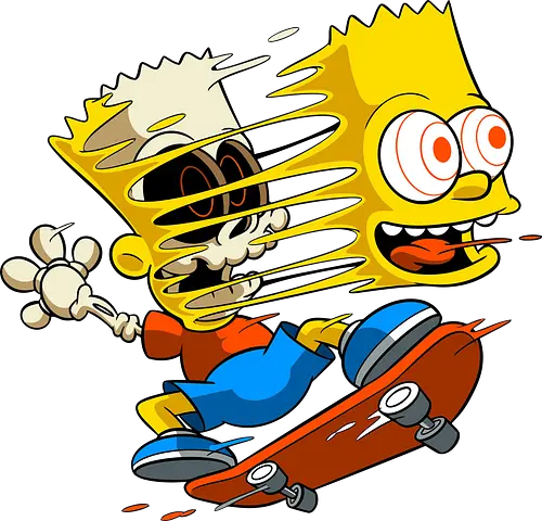 Freaky Gelber Skater Junge Horror - Underground Springfield Cartoon Kunst - gelber Junge Skate Horror, Cartoon Freaky Skater, gelbes Junge Skelett, Gesicht springt Schädel Cartoon, Skate Cartoon Horror, Zombie gelber Junge Skate, Geek Horror Skate Druck, dunkler Springfield Cartoon Skater, hervorquellende Augen Cartoon Horror, alternative Skate Kunst, Underground Cartoon Skater, urbaner Skate Geek Druck, Pop Art Horror Skate, Skater Junge Horror Charakter, Cartoon Skelett Skate - Standard T-Shirt