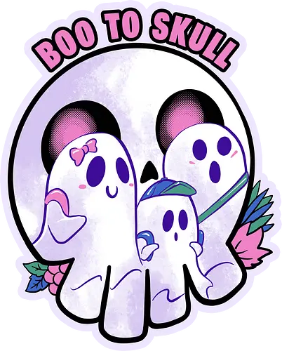 boo to skull - halloween, pumpkin, scary, creepy, comedy, horror, boo, funny, ghost, trickortreat, cute, beautiful, spooky, happy, ghost, colorful - Standard T-Shirt