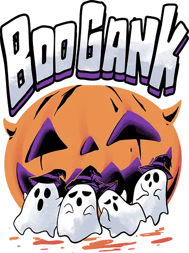 boo gank - halloween, pumpkin, scary, creepy, comedy, horror, boo, funny, ghost, trickortreat, cute, beautiful, spooky, happy, ghost, colorful - Standard T-Shirt