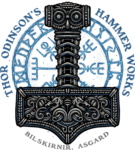 Hammer Works in Asgard - Movie, film, superhero, comics, comic, character, action, sci-fi, science fiction - Standard T-Shirt
