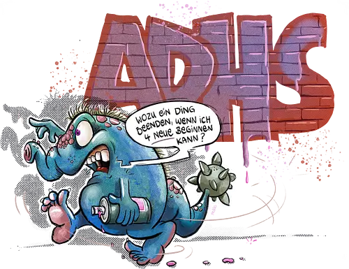 Wozu ein Ding beenden? - Monsta, Monster, ADHS - Standard T-Shirt