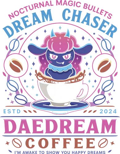 Daedream Dark Element Coffee - Pal, pal world, daedream, dark element, depresso, gaming, video game, gamer, survival, crafting, farming, monsters, coffee, lamball, adventure - Standard T-Shirt