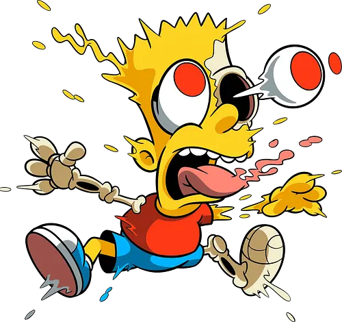 Freaky Junge - Kreatur des Chaos - freaky boy, gelbe kreatur, horror kunst, creepy cartoon, skelett kunst, body horror, seltsame kreatur, dark cartoon, surreal art, creepy art, monster design, horror cartoon, seltsamer charakter, schwarzer humor, geek art - Standard T-Shirt