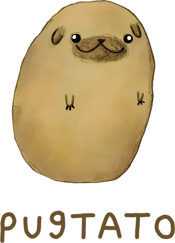 Molligem Hund Flaches Gesicht Kartoffelform Golden Braun - flaches Gesicht Hund Kartoffelform, goldbraune Kartoffel Tier, faltige flache Nase süß, Hund Essen Wortspiel, süßes Hybrid Tier Kunst, Bleistift Illustration goldene Töne, molligem runden Hund, kreativer Tier Humor Druck, süßes Hundebesitzer Geschenk, Hund Wortspiel Shirt, winzige Pfoten Kartoffelkörper, goldenes Kawaii Tier Kunst, faltiger lächelnder Hund, visuelles Essen Tier Humor, süßes Tier Gemüse Mashup - Standard T-Shirt