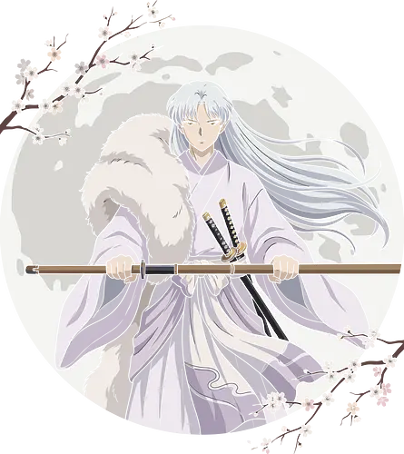 Lord of the West: The Dog Demon - Sesshomaru shirt, Inuyasha graphic tee, anime demon lord apparel, retro 90s anime clothing, aesthetic otaku streetwear, cherry blossom anime design, Japanese folklore fashion, white hair anime guy, classic shonen manga merch, pastel goth anime shirt - Standard T-Shirt