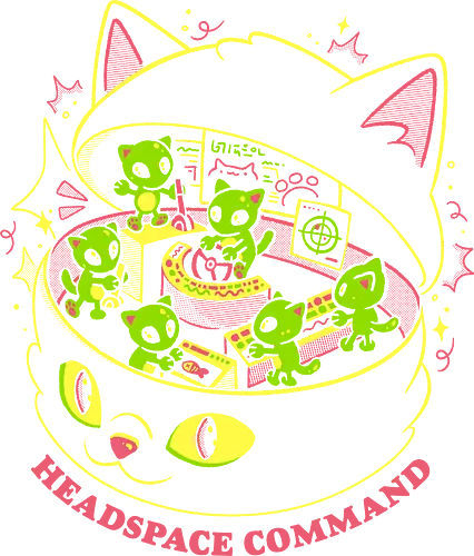 Headspace Command - eduely, ely, alien, cat, space, cat lover, sci fi, cosmic, chaotic mind, introvert, funny - Standard T-Shirt