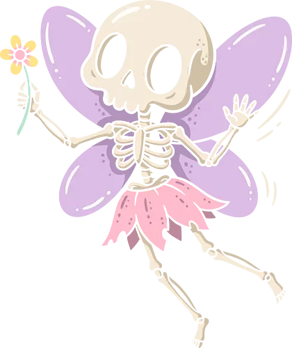 Spooky Sprite: The Skeleton Fairy - funny skeleton streetwear, alternative pop art fashion, soft aesthetic skull tee, magical creature graphic, pastel goth shirt, cute skeleton graphic tee, fairycore aesthetic apparel, spooky cute clothing, creepy kawaii design, halloween fairy merch - Standard T-Shirt