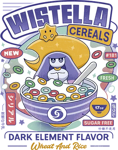 Wistella Cereals Vintage - Pal, pal world, wistella, daedream, dark element, depresso, gaming, video game, gamer, survival, crafting, farming, monsters, lamball, cereals - Standard T-Shirt