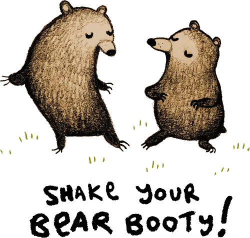 Zwei Süße Tanzende Bären - Lustiges Doodle Tierkunst - tanzende Bären Kunst, lustiges Bären Doodle, süßer Bär Humor, tanzende Tiere Druck, lustiges Bären Shirt, komische Tierkunst, süßes Bären Doodle, Wildtier Humor, Bären Liebhaber Geschenk, lustiges Tier Shirt, Braunbär Kunst, Tierhumor Illustration, Bär Party Tanz, süße Tiere Kunst, lustiges Tier Geschenk - Standard T-Shirt