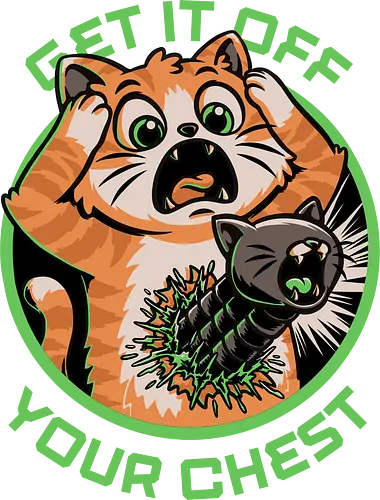Alien Cat Funny - Monster, Alien, Alien Movie, Cat, Orange Cat, Fun, Funny, Awesome, Cool, Cute Animals, Cute, Cute Kitty, Scary Cute, Spooky Cute, Spooky Season, Spooky, Movie, Horror, Classic Horror, Horror Movie, Scary, Scary Art, Creepy, Science Fiction, Science, Halloween, Space, Extraterrestrial, Chestburster, Kitty, Kitten, Cosmic Horror - Standard T-Shirt