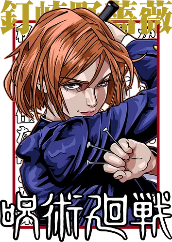 Nobara Kugisaki Full Force Jujutsu - nobara kugisaki, Jujutsu, full body art, jujutsu high, action female lead, anime birthday, weeb apparel, bold design - Standard T-Shirt