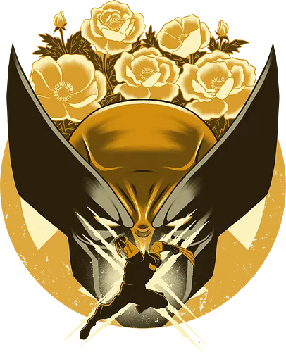 Mutant and Anemone - Wollvering, Superhero, Flowers - Standard T-Shirt