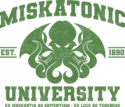 The Unknown University - book lover, bookworm, cosmic horror, cthulhu, dark academia, eldritch, gothic, halloween, horror, hp lovecraft, lovecraft, occult, octopus, reading, university - Standard T-Shirt
