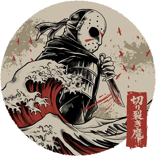 the undying shinobi  - horror, halloween, jasonvoorhees, freddy krueger, friday13th, horror movies, slasher, halloween town, hocus pocus, elmstreet, nightmare, waveoffkanagawa, japanese, shinobi, samurai - Standard T-Shirt