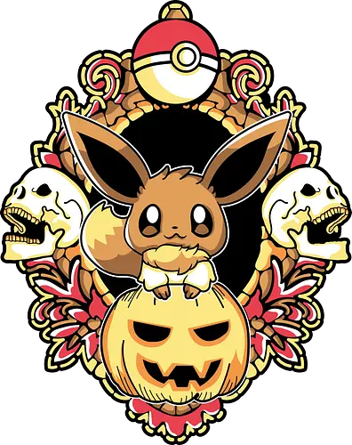Foxy Spirit Of The Harvest Moon - pocket, fox spirit, spooky kawaii, autumn vibes, eevee aesthetic, cute halloween shirt, anime lover gift, cottagecore spooky, weeb halloween - Standard T-Shirt