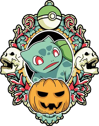 Harvest Guardian Of The Vine - spooky cute, jack o lantern, botanical horror, grass type lover, kawaii halloween, anime fan gift, pumpkin patch vibes, otaku halloween, pocket - Standard T-Shirt