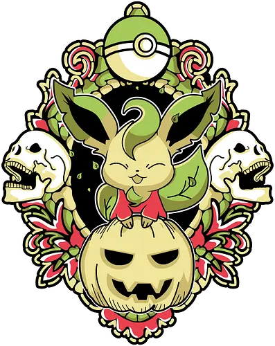Serpent Saint Of The Fall Altar - leaf guardian, snake aesthetic, gothic botanical, nature spirit halloween, anime nature lover, spooky green vibes, serpent chibi, otaku fall gift, pocket - Standard T-Shirt