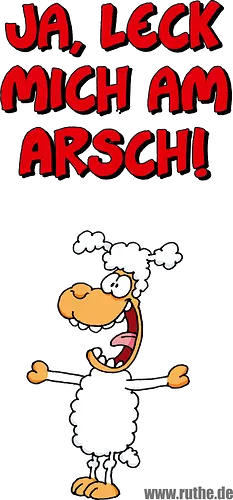 Ruthe - Schaf - Ruthe, Ralph Ruthe, comic, schaf, Ja Leck mich am Arsch, Leck mich am Arsch