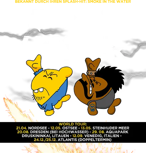 Ruthe - Hartes Wasser Tour - Ruthe, Ralph Ruthe, comic, Hartes Wasser, metal, band, musik, fisch