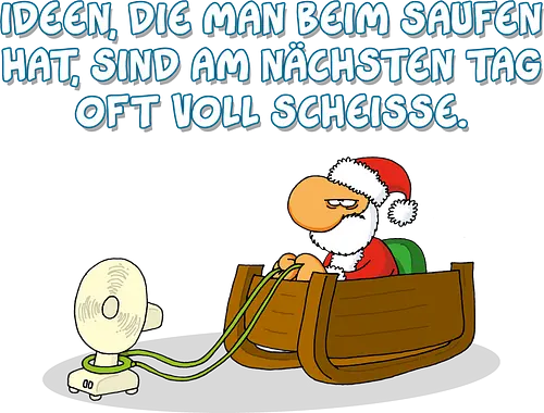 RUTHE - SAUFEN - Ruthe, Ralph Ruthe, comic, weihnachten, Idee