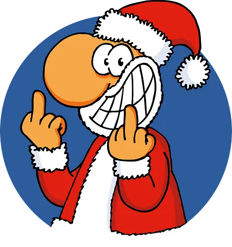 RUTHE - SANTA - Ruthe, Ralph Ruthe, Santa, stinkefinger, Weihnachtsmann