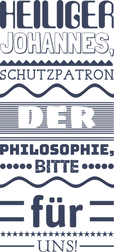 Heiliger Johannes, Schutzpatron der Philosophie