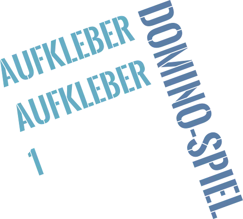 Aufkleber Aufkleber 1 Domino-Spiel