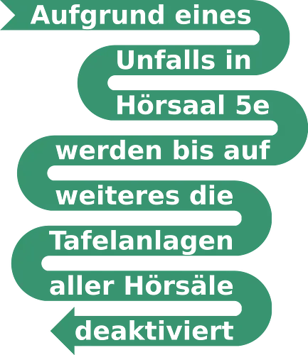 Aufgrund eiConsole Unfalls in Hörsaal 5e