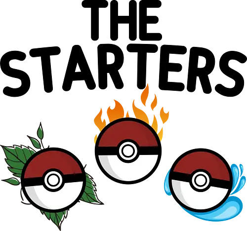 The Starters - go, anime, manga, gaming, pocket, monster, retro, classic, rot, blau, gelb, starter, i choose you